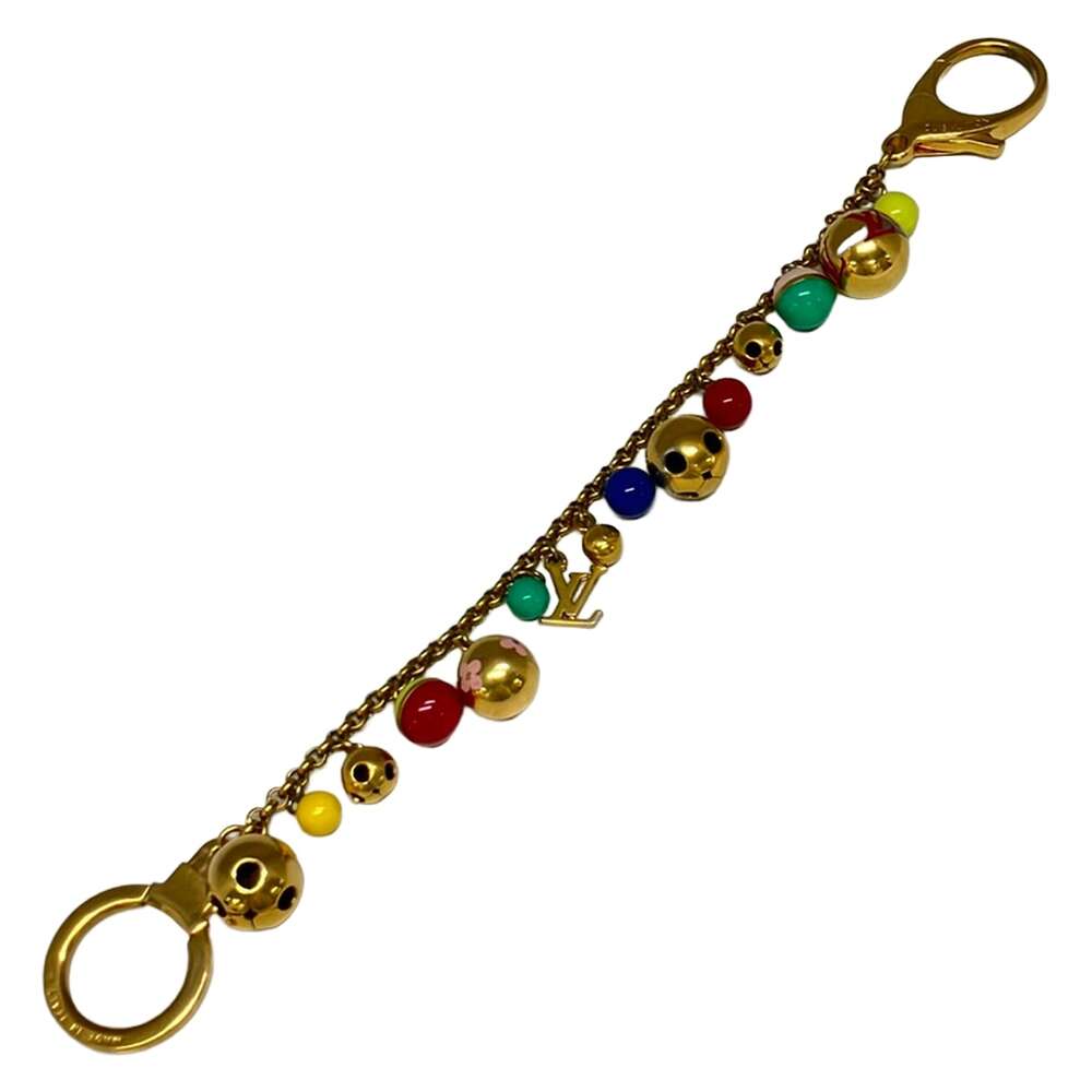 Louis Vuitton Porte Cles Chaine Grelot Bag Charm M62226 Gold Multi Color